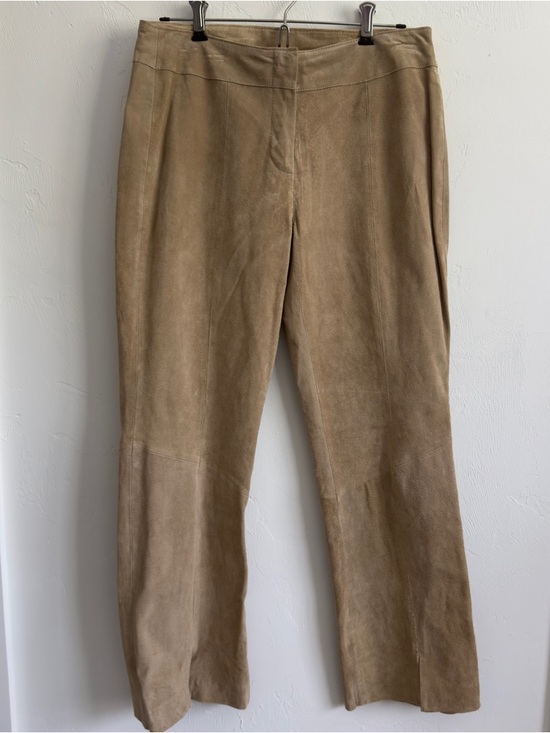 Wilson’s Leather Maxima Vintage Suede Leather Pants Tan Sz 10 - Picture 4 of 12